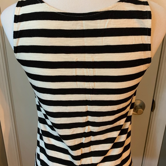 Loft black and white striped sequin tank - Small - Picture 3 of 4